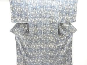 大正ロマン　錦紗花更紗模様着物